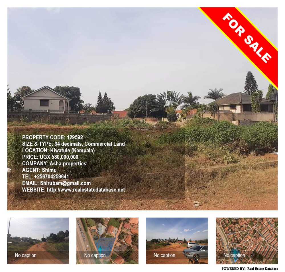 Commercial Land  for sale in Kiwaatule Kampala Uganda, code: 129592