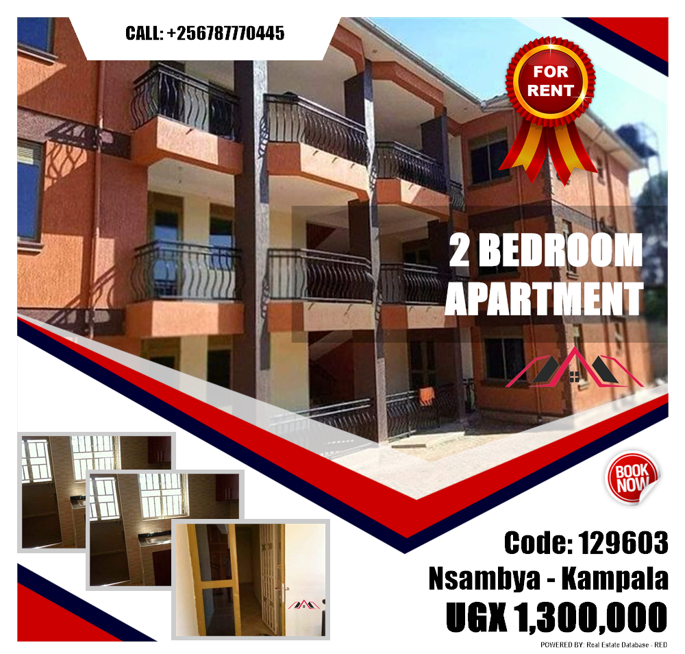 2 bedroom Apartment  for rent in Nsambya Kampala Uganda, code: 129603