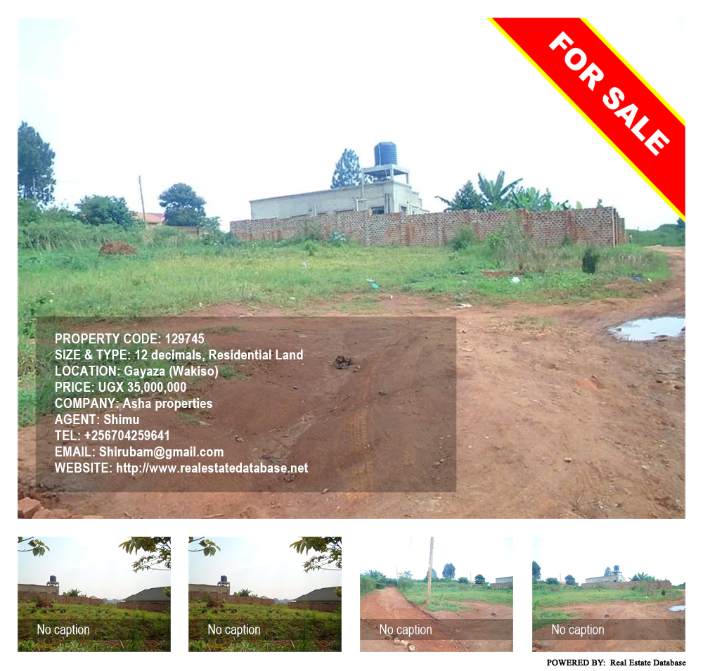 Residential Land  for sale in Gayaza Wakiso Uganda, code: 129745