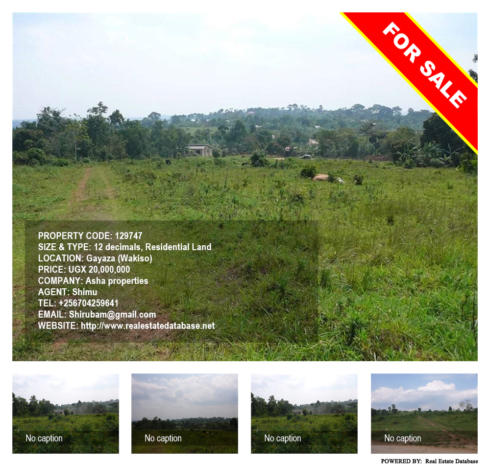 Residential Land  for sale in Gayaza Wakiso Uganda, code: 129747