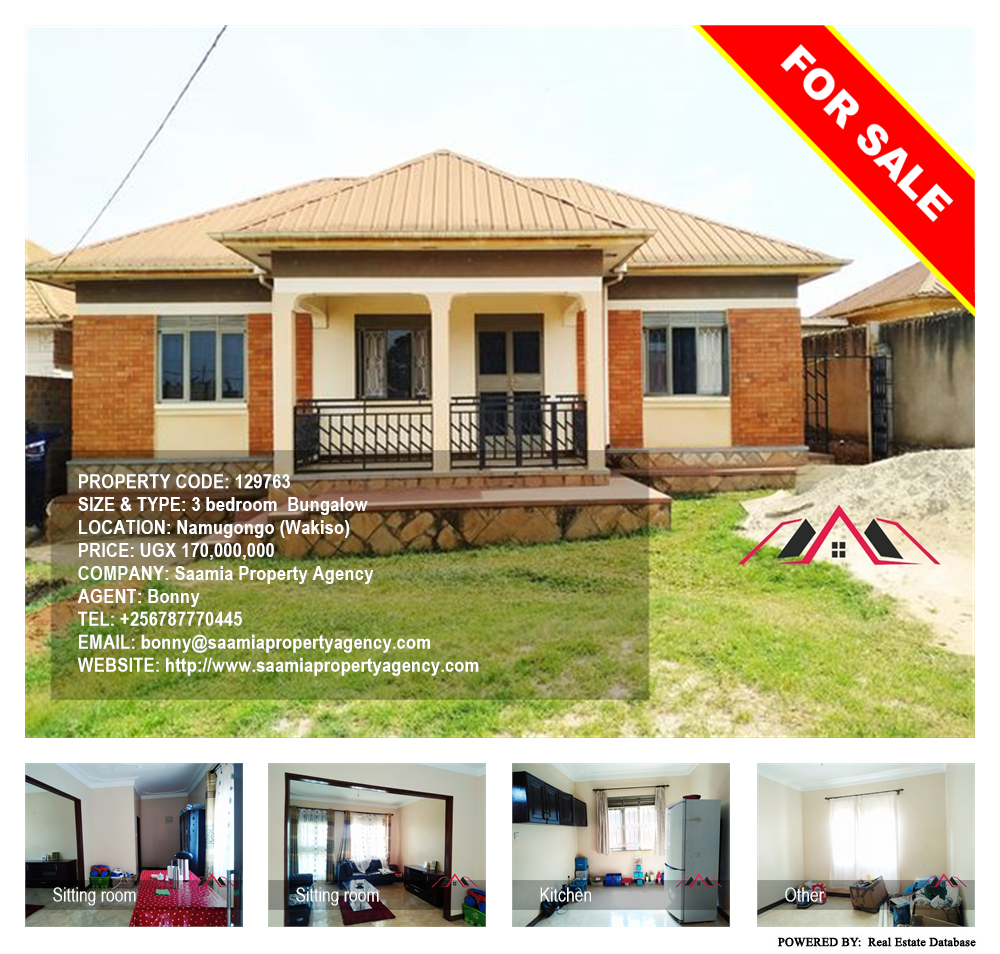 3 bedroom Bungalow  for sale in Namugongo Wakiso Uganda, code: 129763