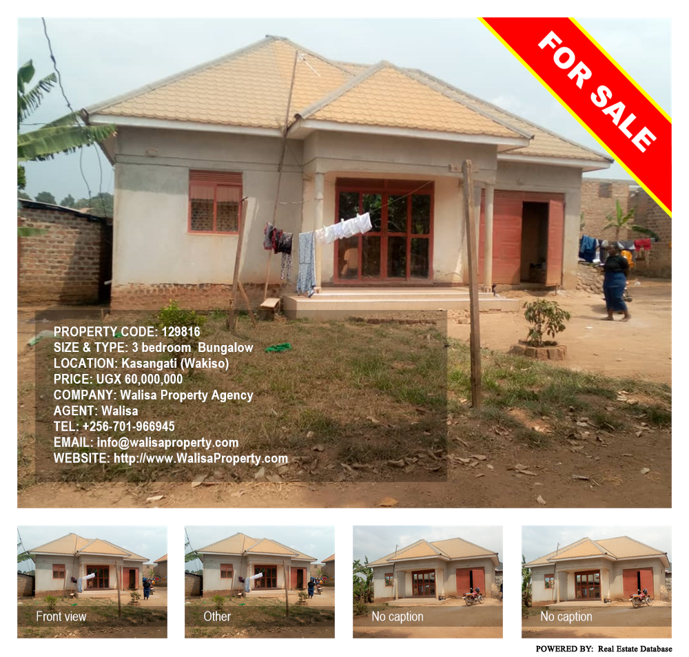 3 bedroom Bungalow  for sale in Kasangati Wakiso Uganda, code: 129816