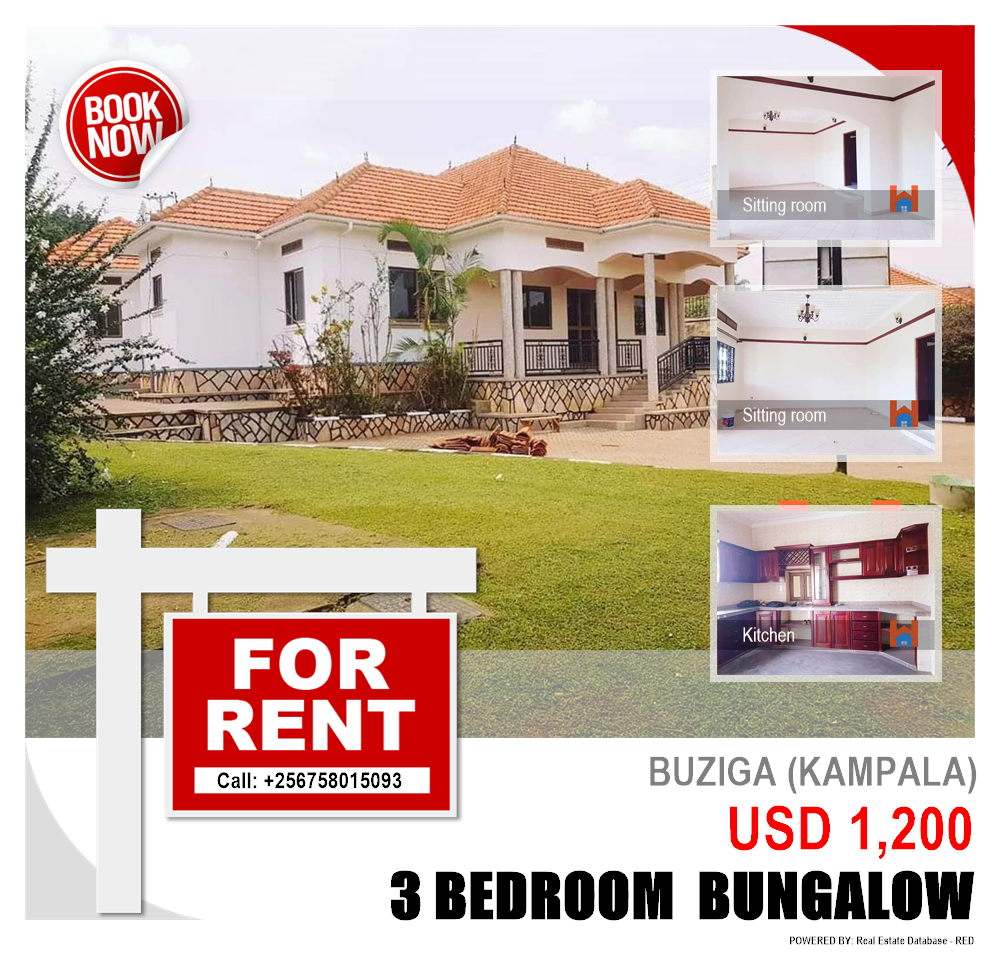 3 bedroom Bungalow  for rent in Buziga Kampala Uganda, code: 129819