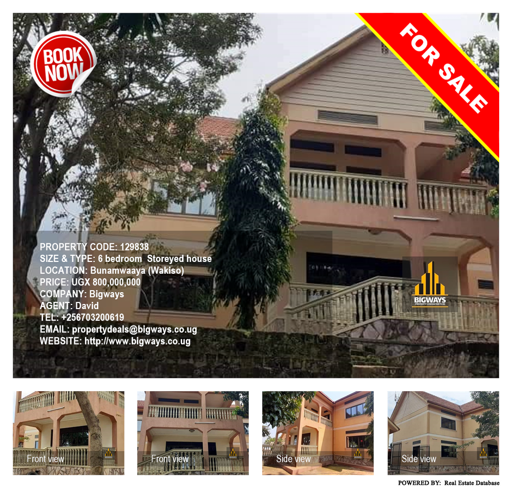 6 bedroom Storeyed house  for sale in Bunamwaaya Wakiso Uganda, code: 129838
