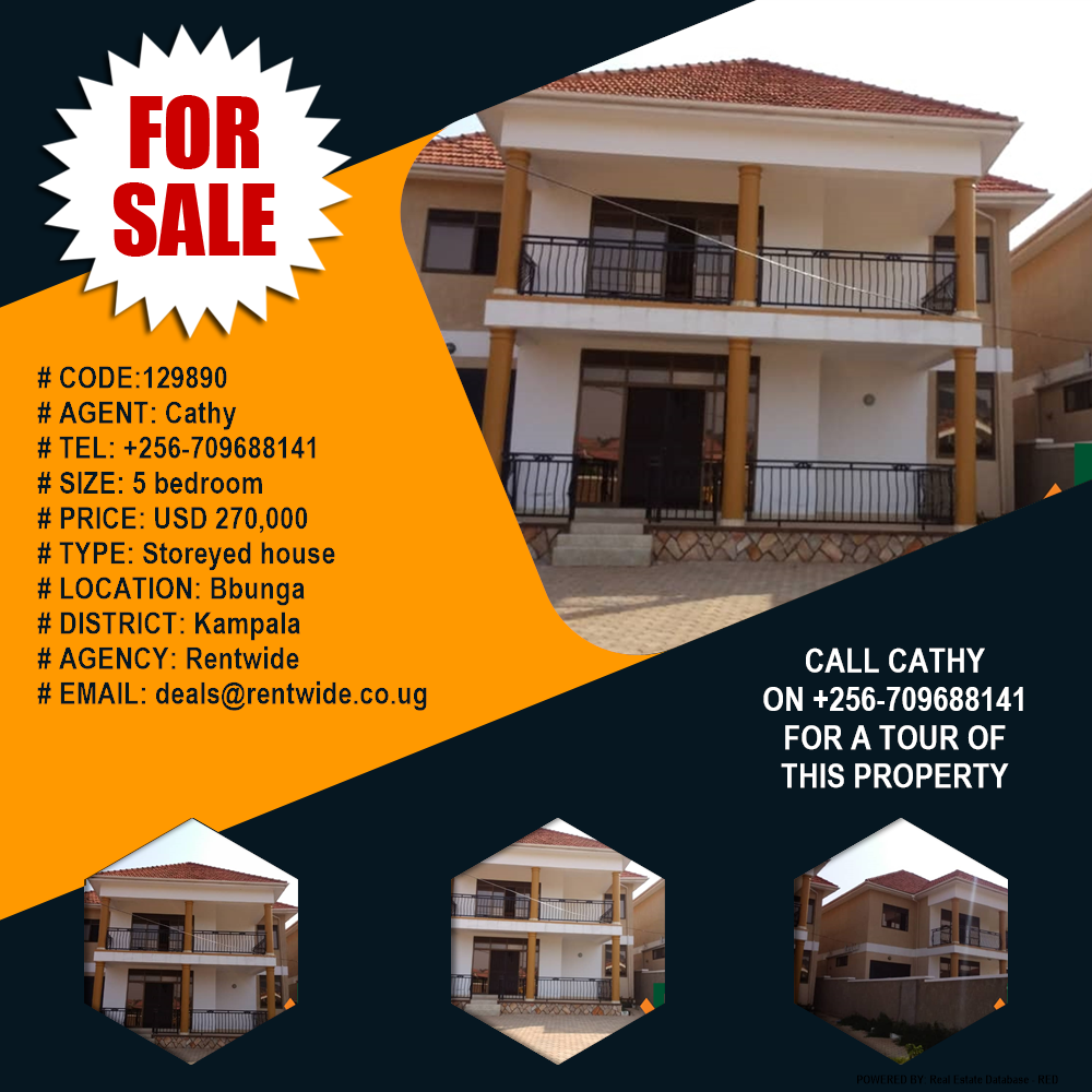 5 bedroom Storeyed house  for sale in Bbunga Kampala Uganda, code: 129890