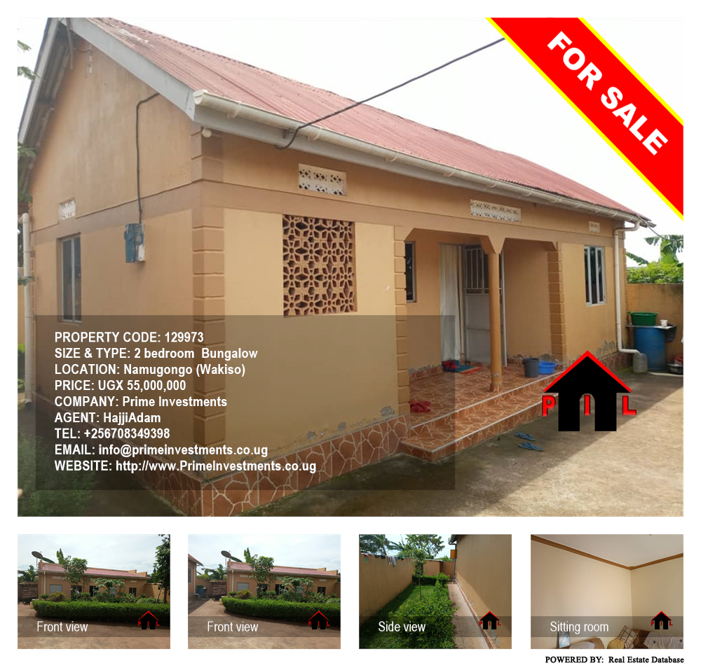 2 bedroom Bungalow  for sale in Namugongo Wakiso Uganda, code: 129973