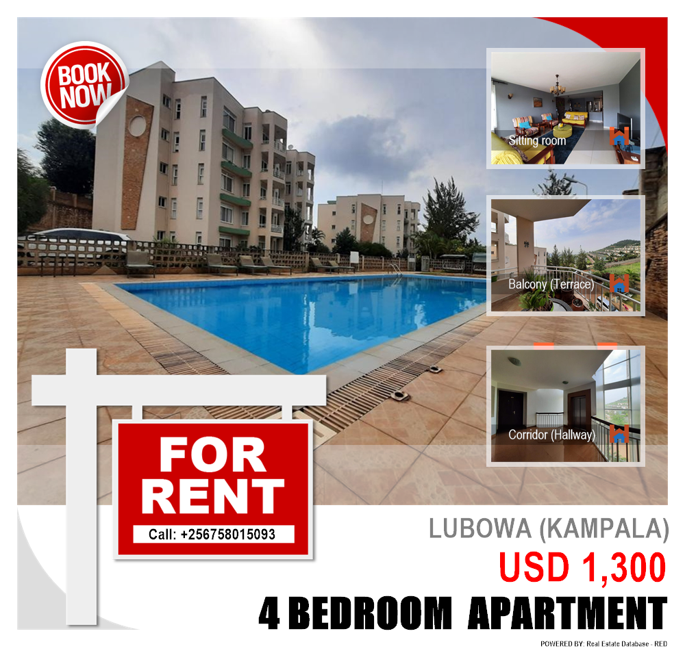 4 bedroom Apartment  for rent in Lubowa Kampala Uganda, code: 130011