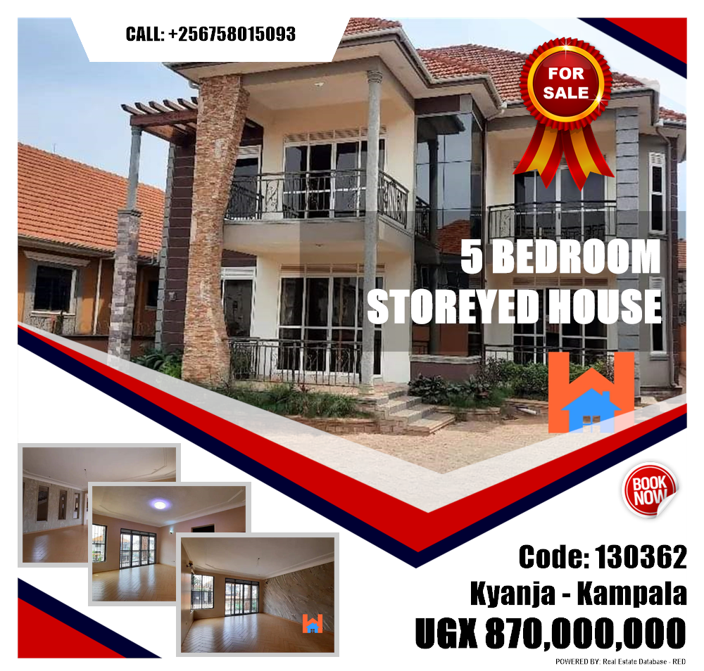 5 bedroom Storeyed house  for sale in Kyanja Kampala Uganda, code: 130362