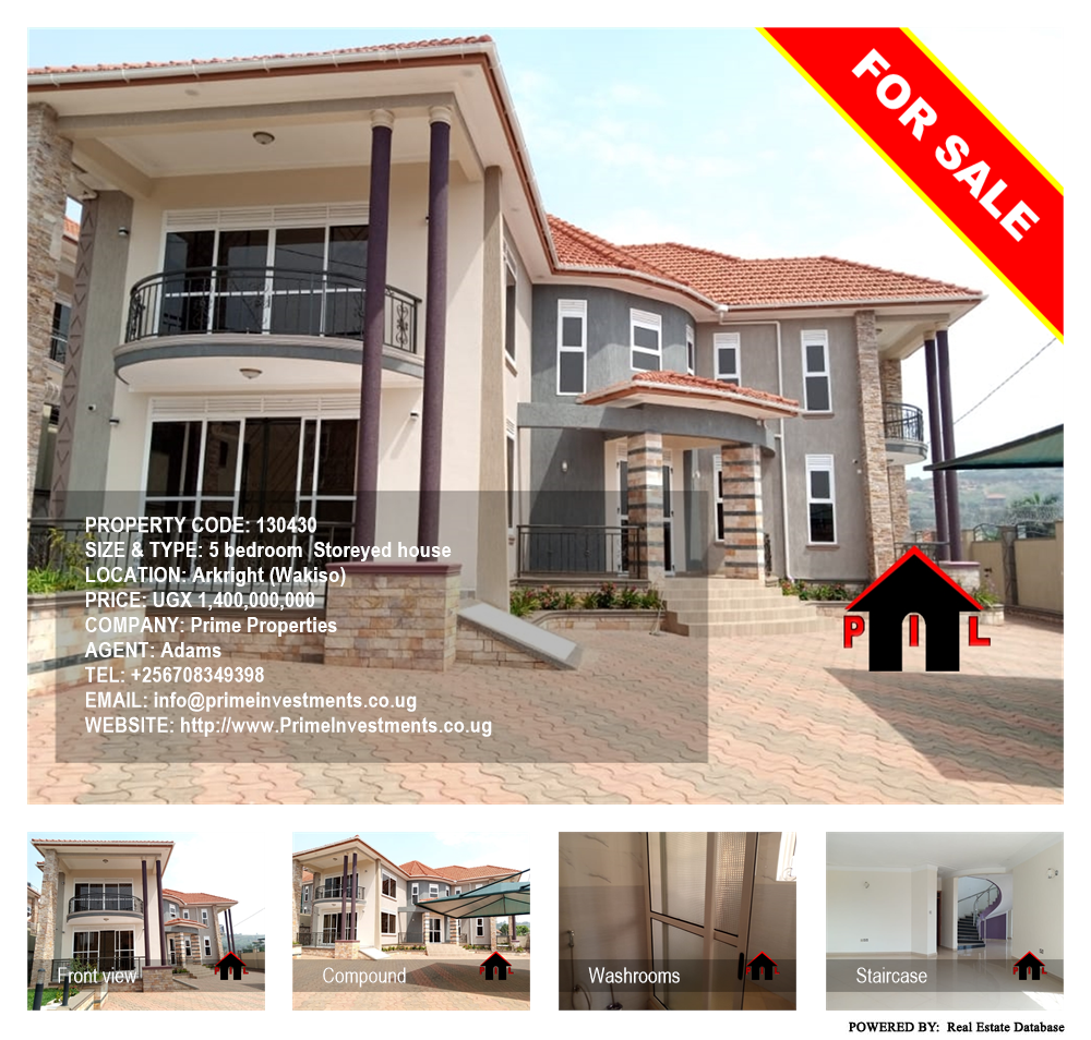 5 bedroom Storeyed house  for sale in Akright Wakiso Uganda, code: 130430