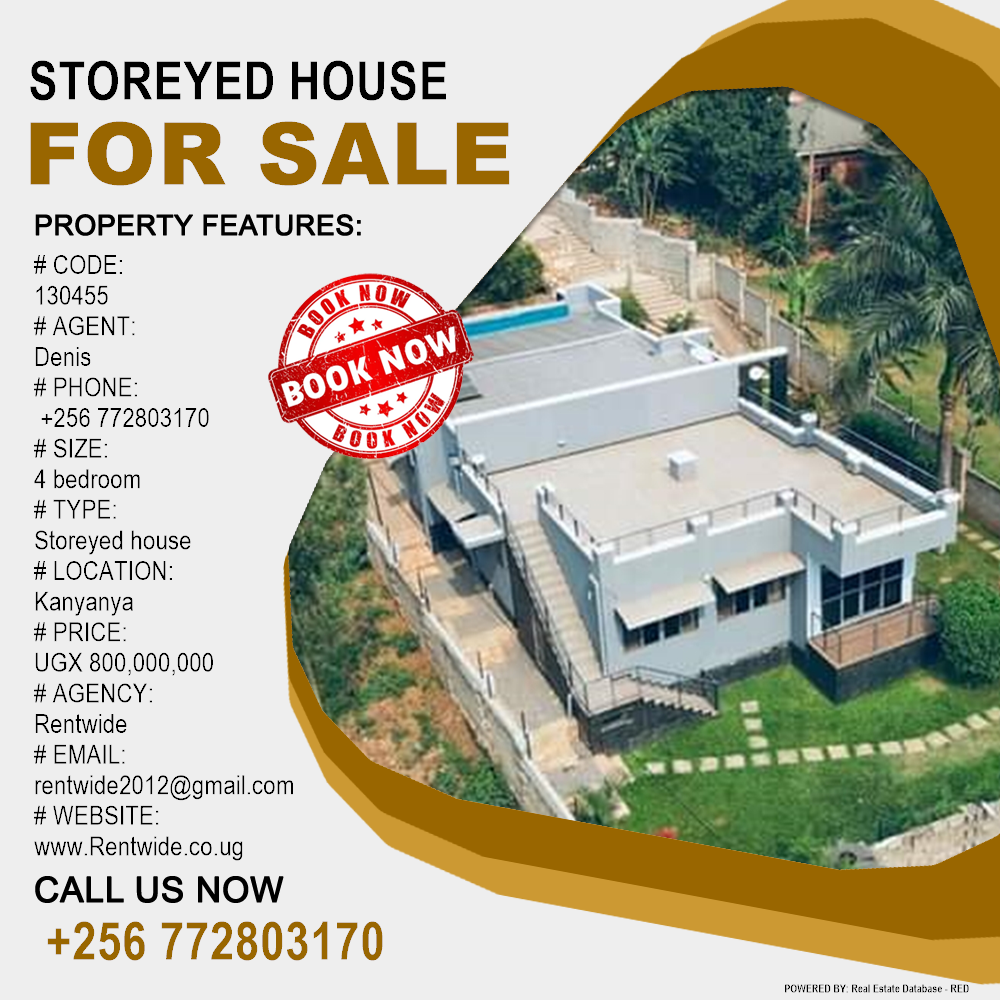 4 bedroom Storeyed house  for sale in Kanyanya Kampala Uganda, code: 130455