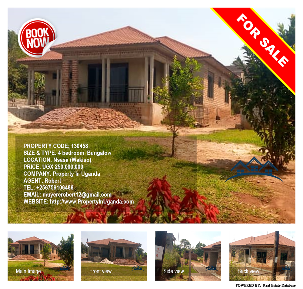 4 bedroom Bungalow  for sale in Nsasa Wakiso Uganda, code: 130458