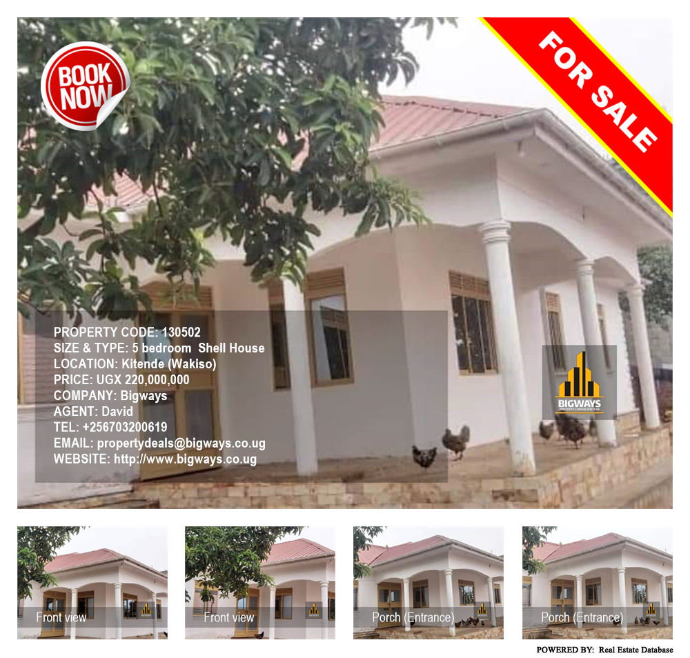 5 bedroom Shell House  for sale in Kitende Wakiso Uganda, code: 130502