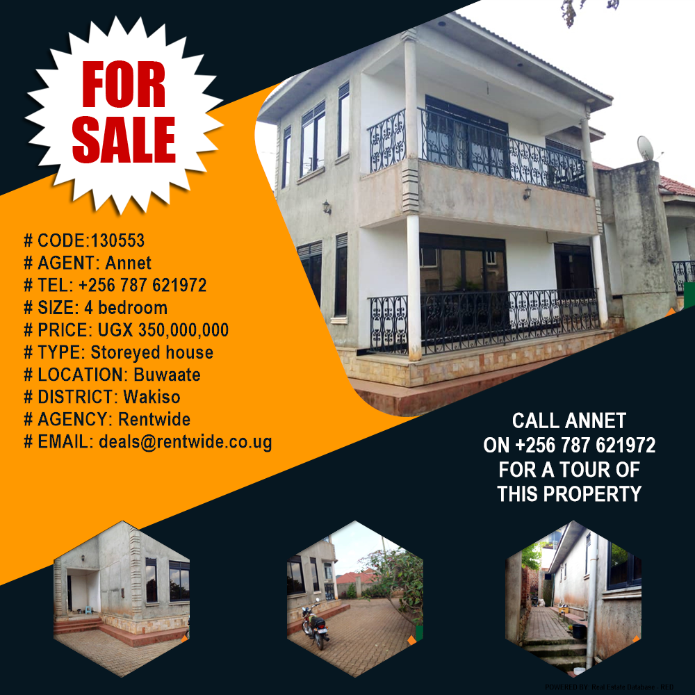 4 bedroom Storeyed house  for sale in Buwaate Wakiso Uganda, code: 130553