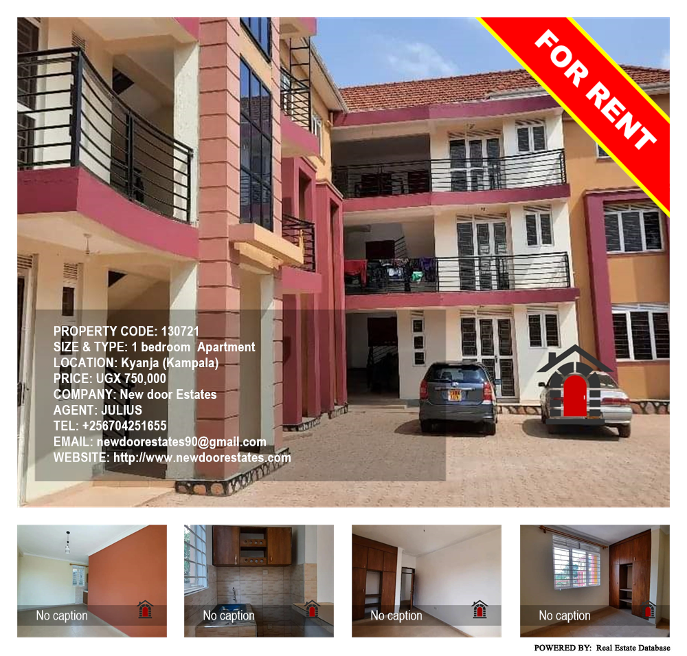 1 bedroom Apartment  for rent in Kyanja Kampala Uganda, code: 130721