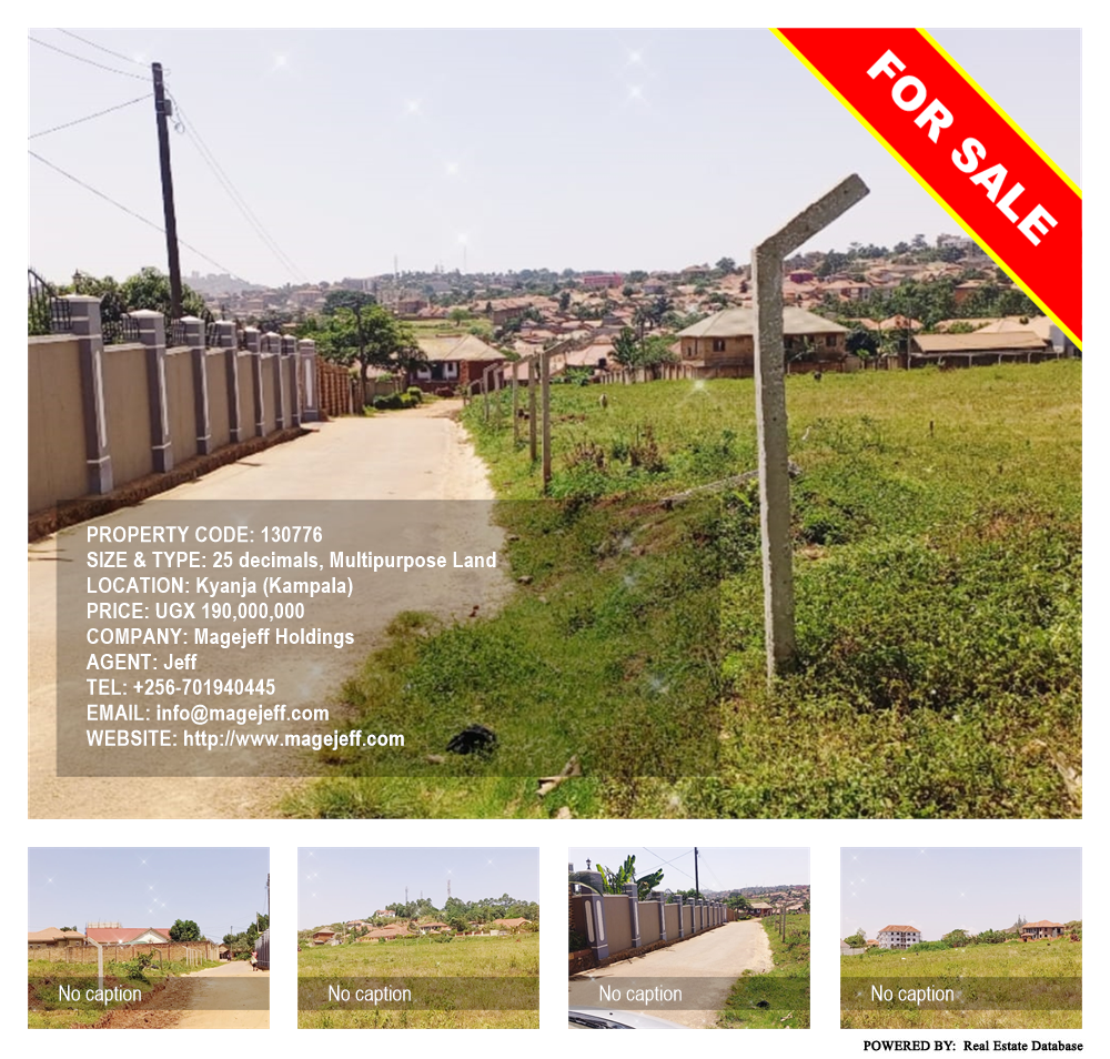 Multipurpose Land  for sale in Kyanja Kampala Uganda, code: 130776