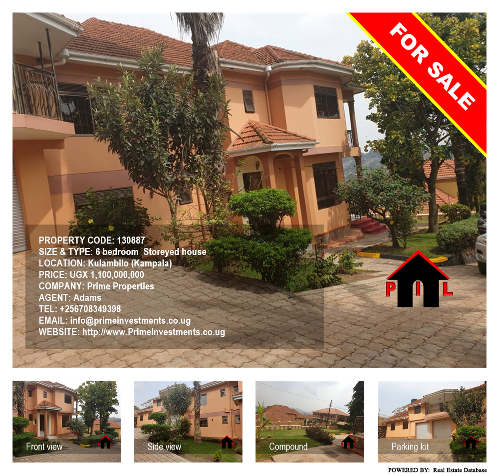 6 bedroom Storeyed house  for sale in Kulambilo Kampala Uganda, code: 130887