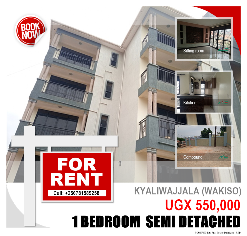 1 bedroom Semi Detached  for rent in Kyaliwajjala Wakiso Uganda, code: 130967