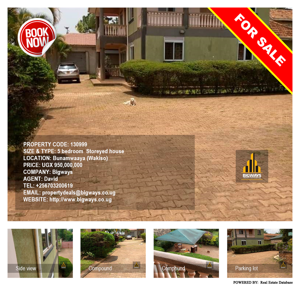 5 bedroom Storeyed house  for sale in Bunamwaaya Wakiso Uganda, code: 130999