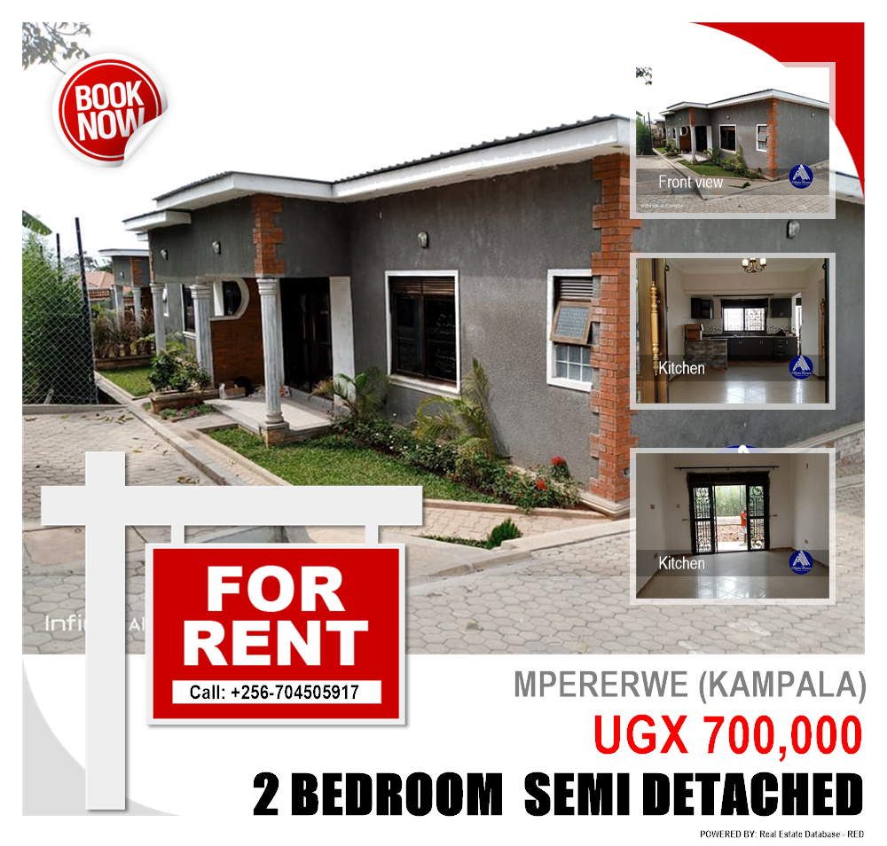 2 bedroom Semi Detached  for rent in Mpererwe Kampala Uganda, code: 131083