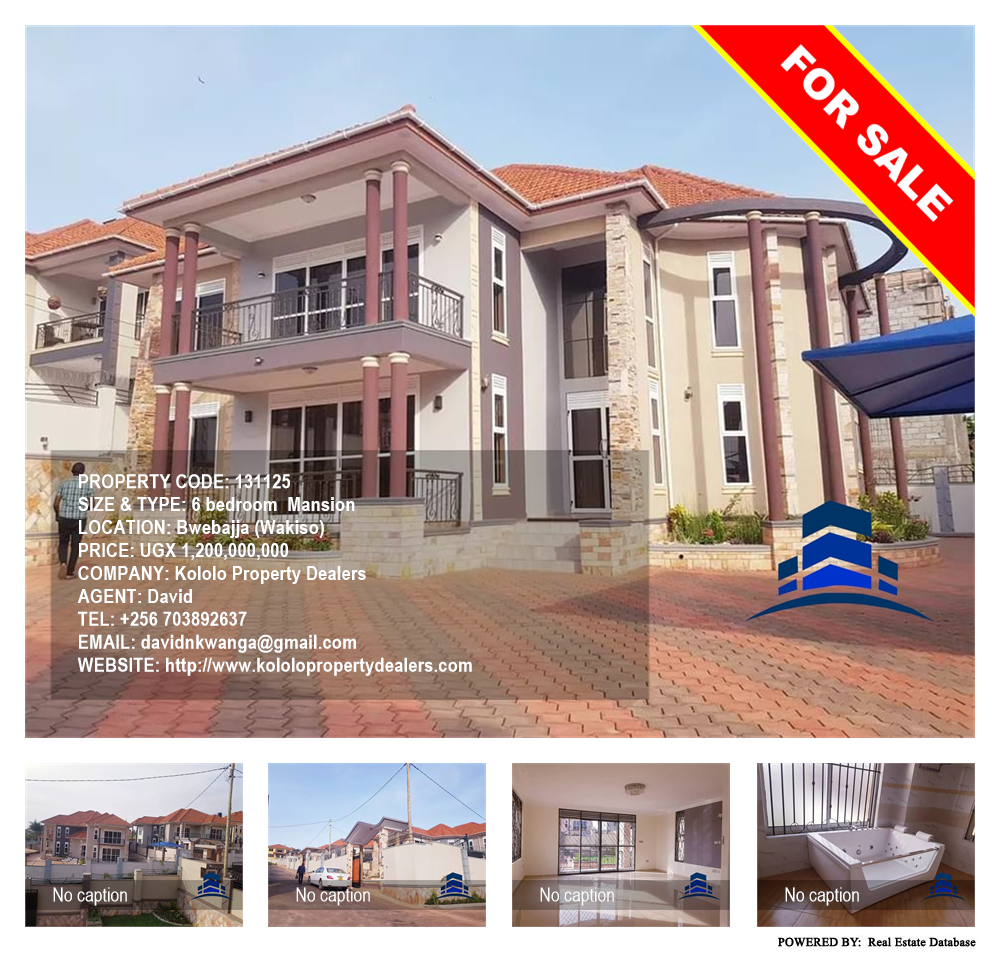 6 bedroom Mansion  for sale in Bwebajja Wakiso Uganda, code: 131125