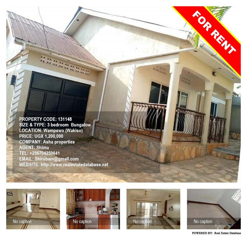 3 bedroom Bungalow  for rent in Wampeewo Wakiso Uganda, code: 131148