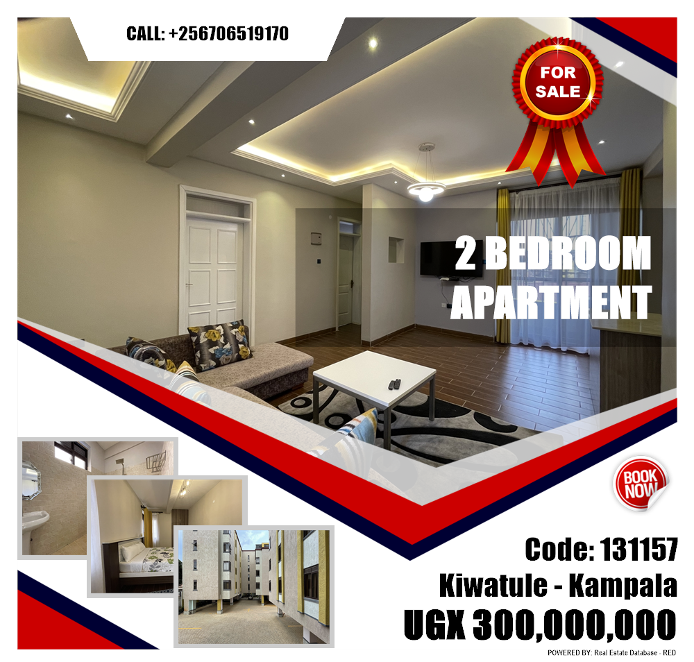 2 bedroom Apartment  for sale in Kiwaatule Kampala Uganda, code: 131157