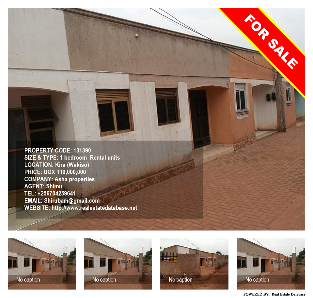 1 bedroom Rental units  for sale in Kira Wakiso Uganda, code: 131390