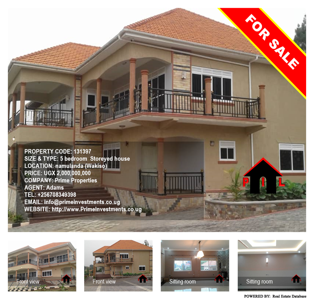 5 bedroom Storeyed house  for sale in Namulanda Wakiso Uganda, code: 131397