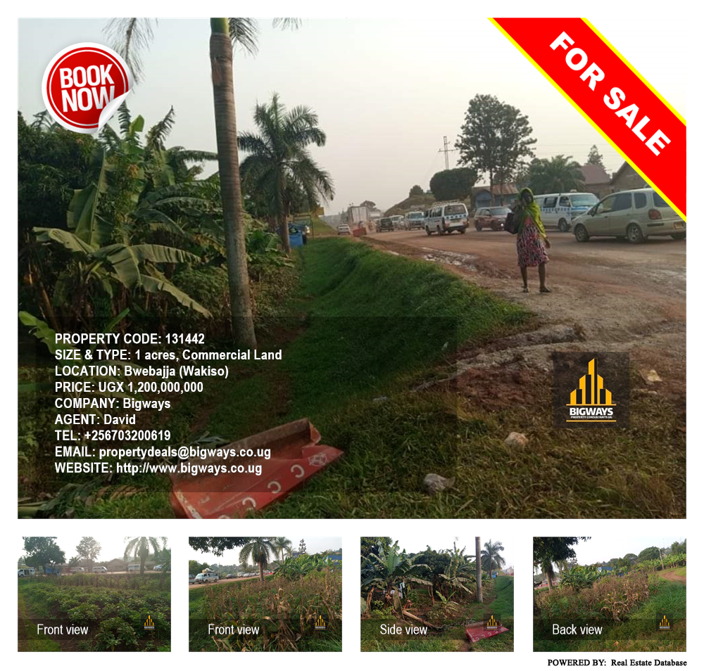 Commercial Land  for sale in Bwebajja Wakiso Uganda, code: 131442