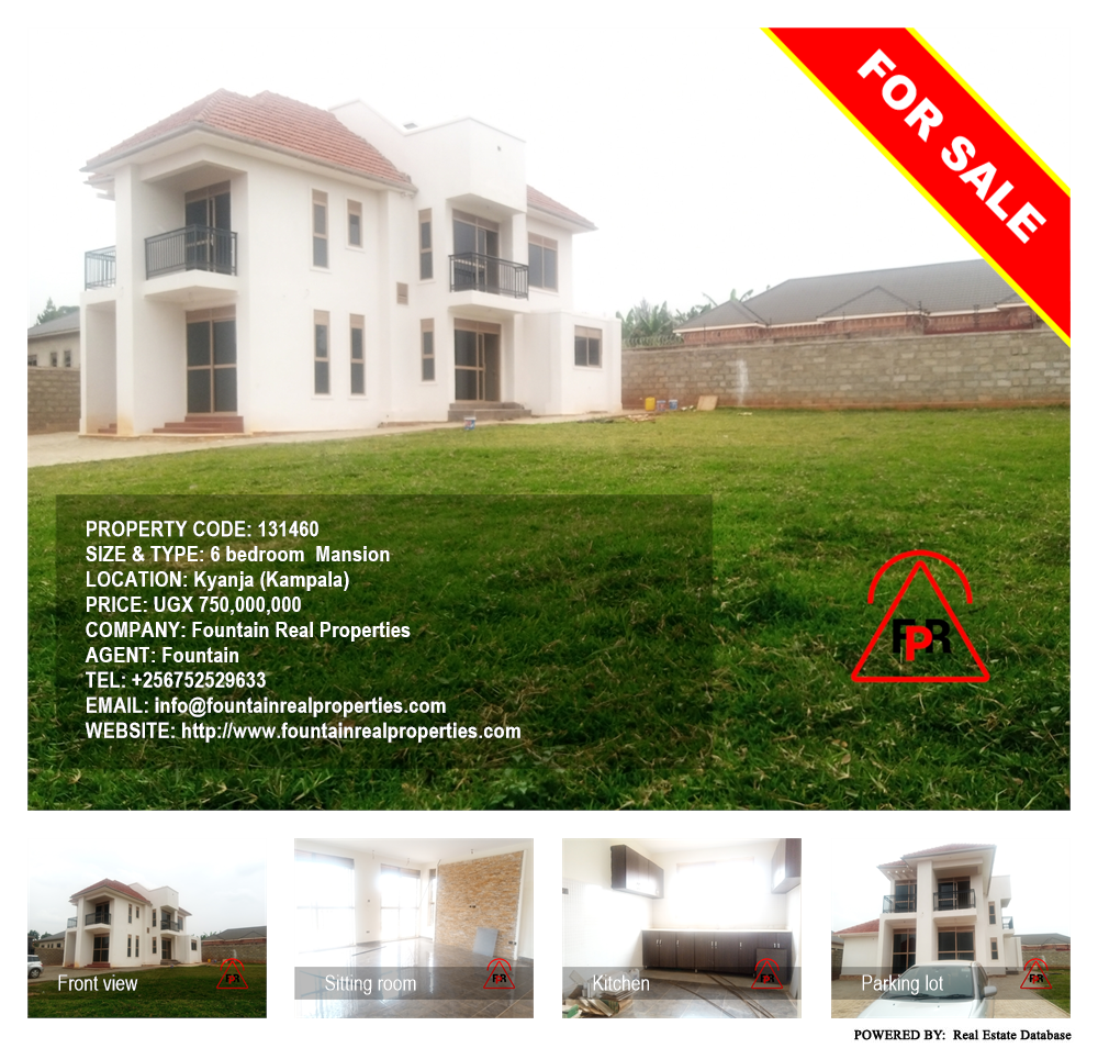 6 bedroom Mansion  for sale in Kyanja Kampala Uganda, code: 131460