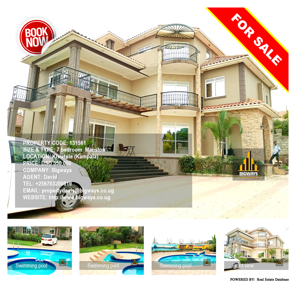 7 bedroom Mansion  for sale in Kiwaatule Kampala Uganda, code: 131561