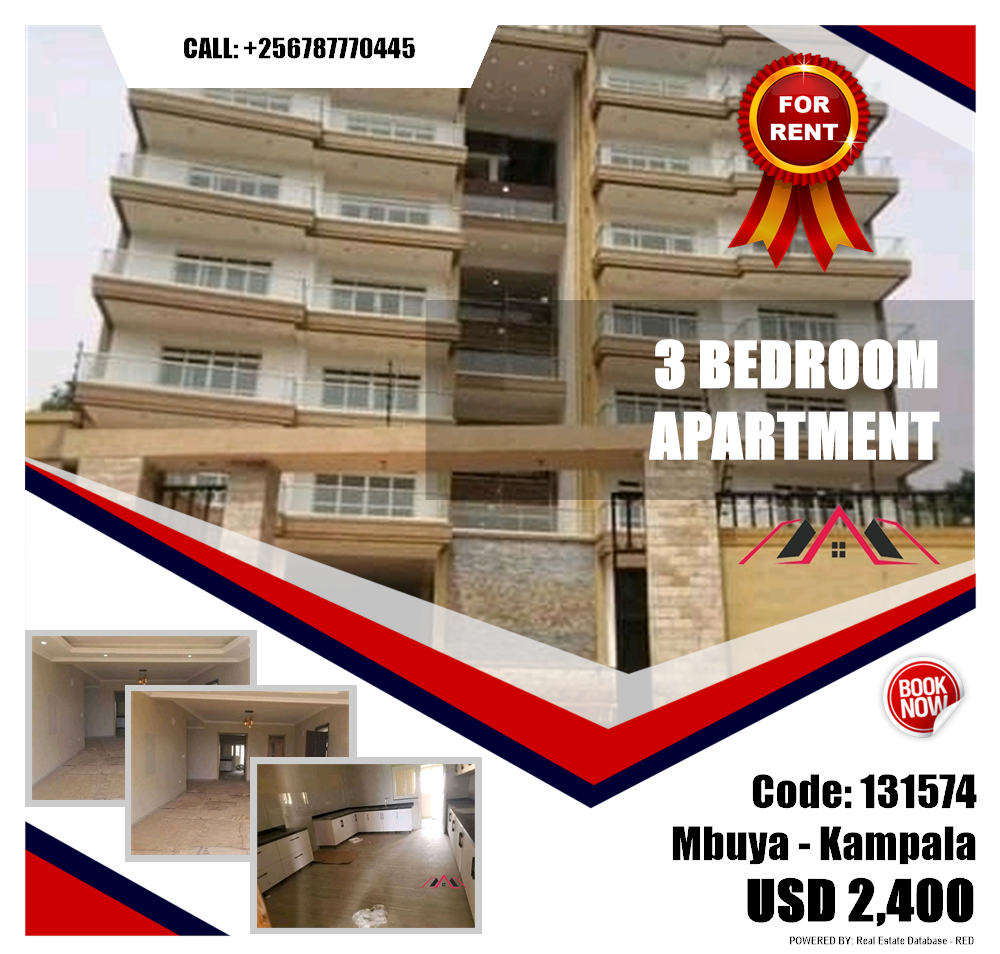 3 bedroom Apartment  for rent in Mbuya Kampala Uganda, code: 131574