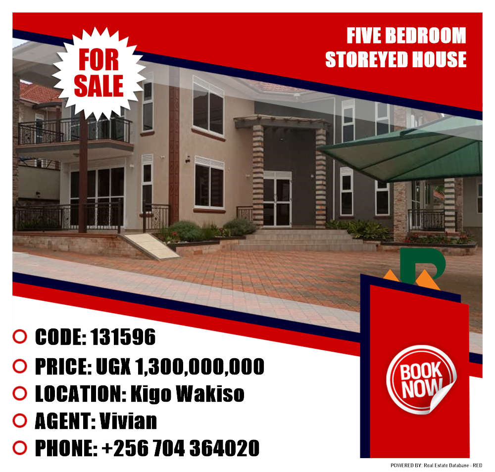 5 bedroom Storeyed house  for sale in Kigo Wakiso Uganda, code: 131596