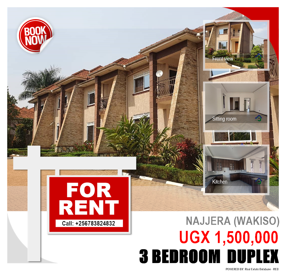3 bedroom Duplex  for rent in Najjera Wakiso Uganda, code: 131624