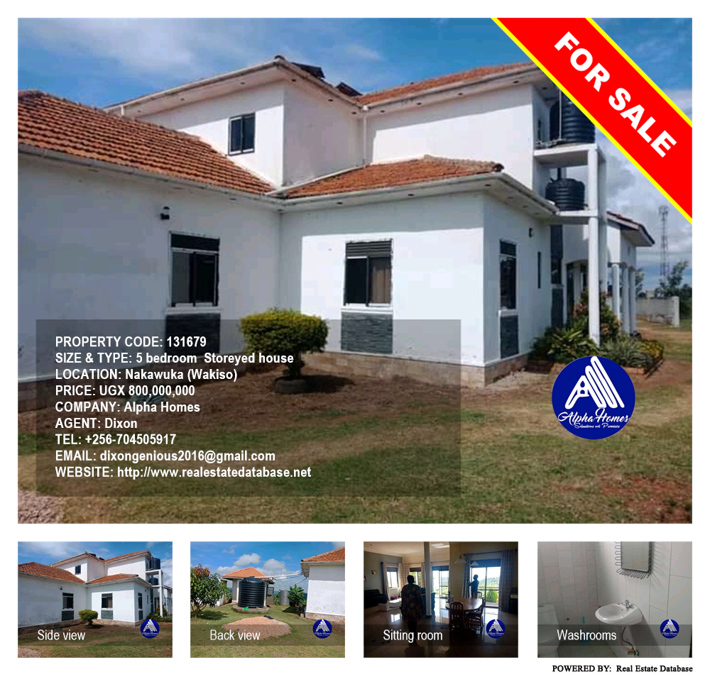 5 bedroom Storeyed house  for sale in Nakawuka Wakiso Uganda, code: 131679