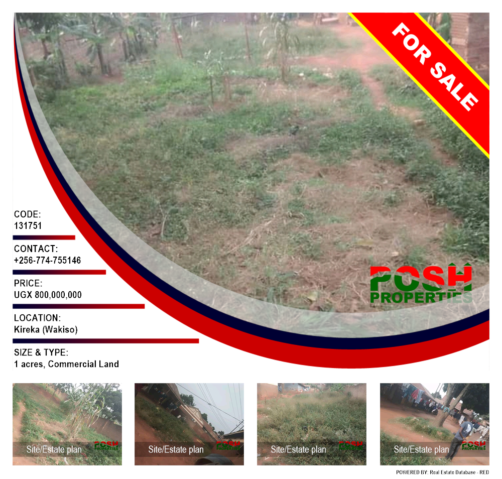 Commercial Land  for sale in Kireka Wakiso Uganda, code: 131751