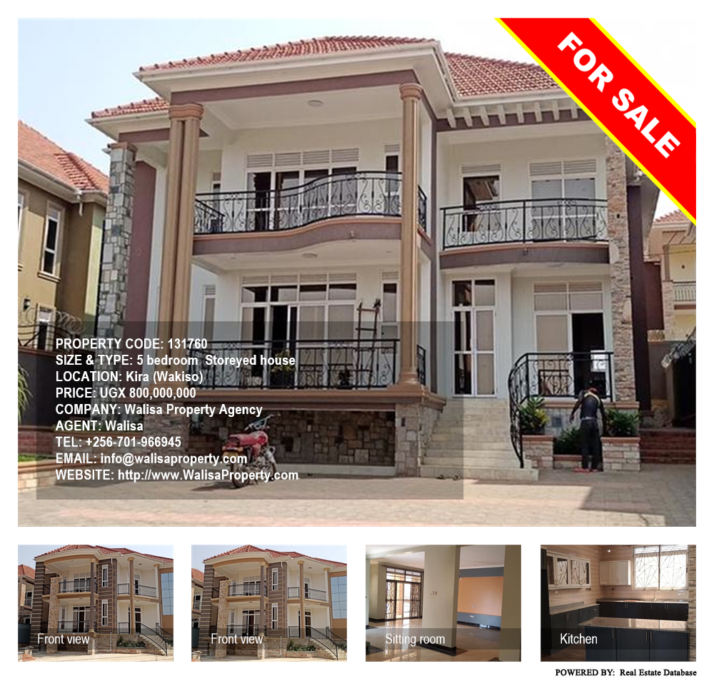 5 bedroom Storeyed house  for sale in Kira Wakiso Uganda, code: 131760