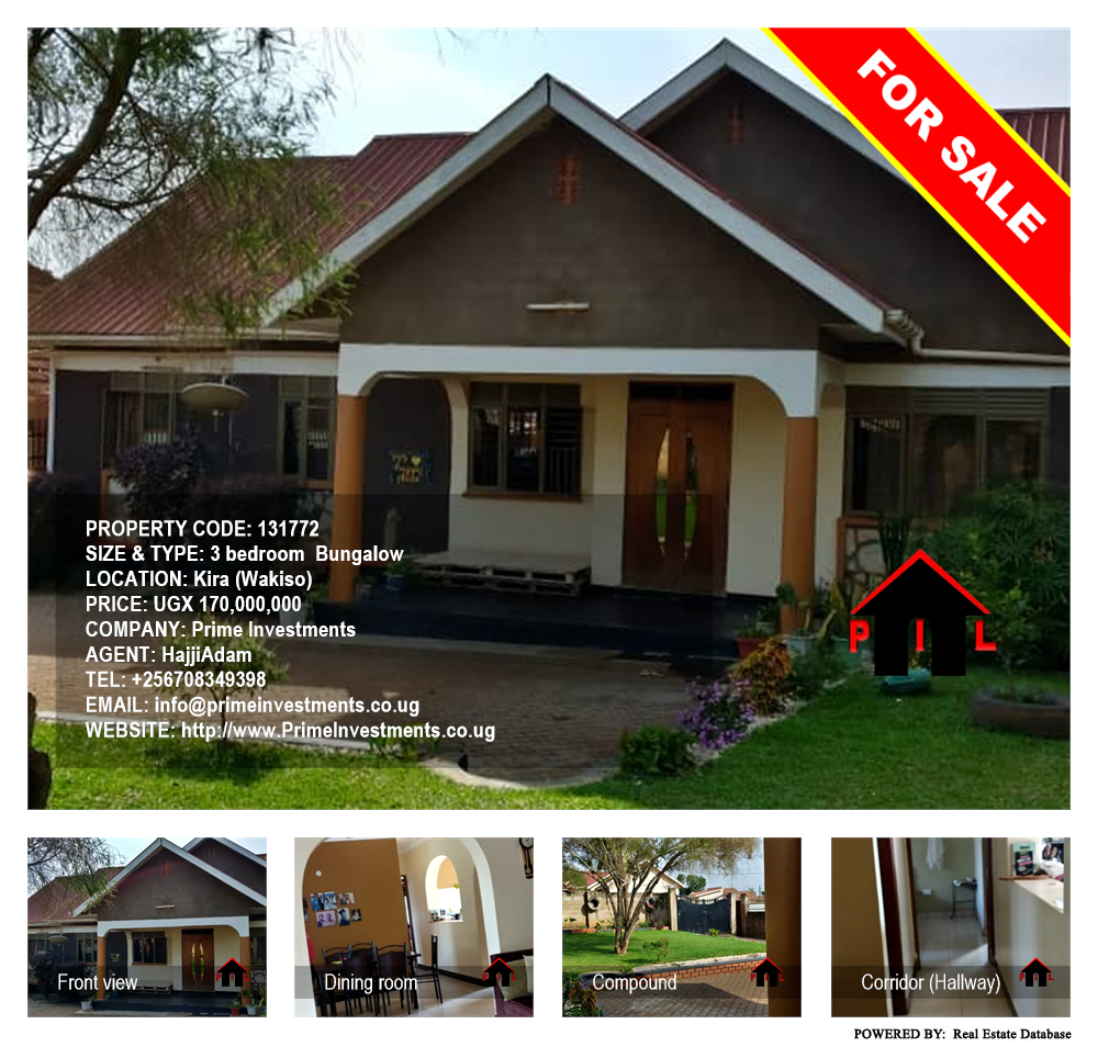 3 bedroom Bungalow  for sale in Kira Wakiso Uganda, code: 131772