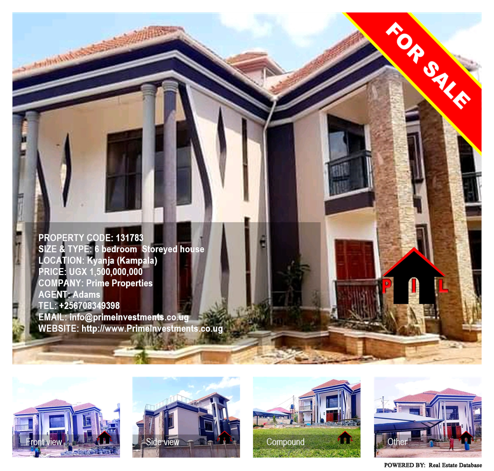 6 bedroom Storeyed house  for sale in Kyanja Kampala Uganda, code: 131783
