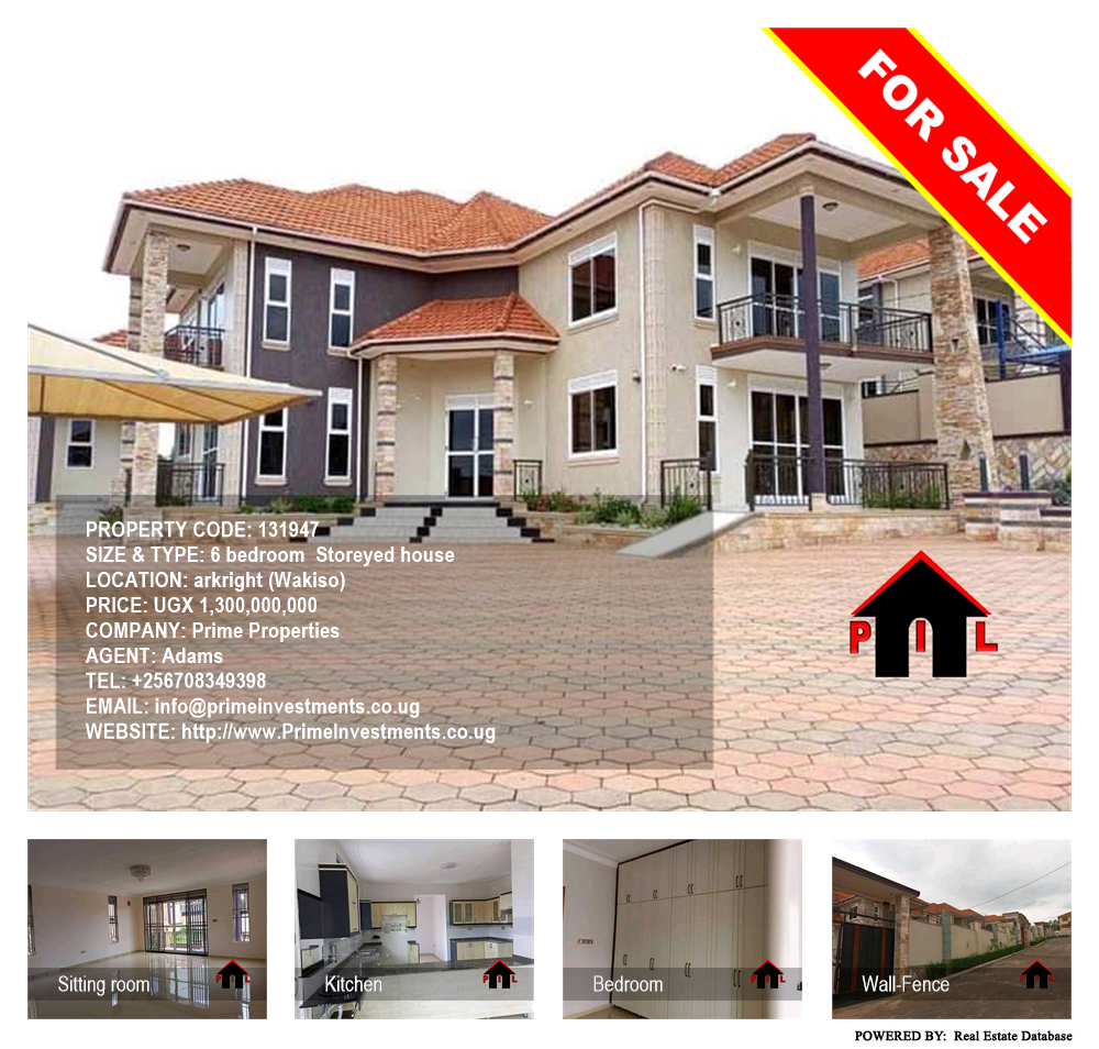 6 bedroom Storeyed house  for sale in Akright Wakiso Uganda, code: 131947