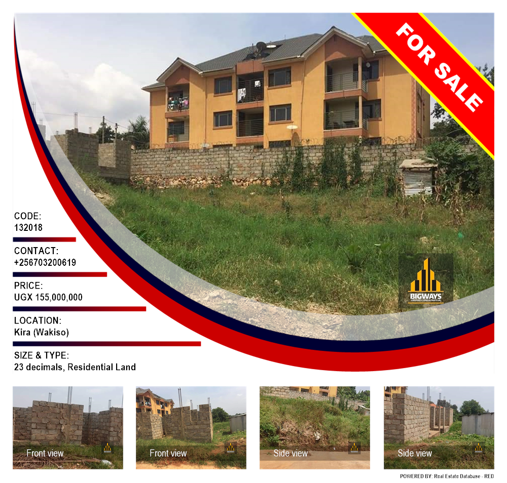 Residential Land  for sale in Kira Wakiso Uganda, code: 132018