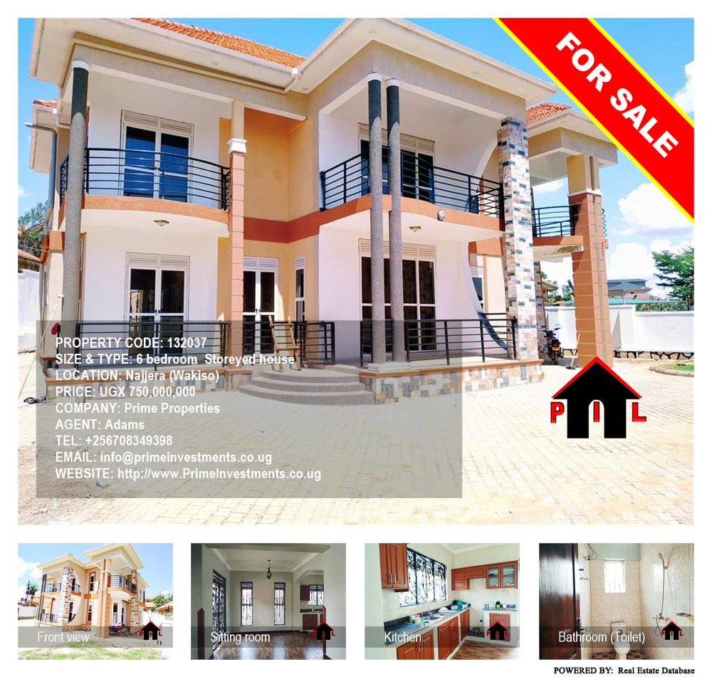 6 bedroom Storeyed house  for sale in Najjera Wakiso Uganda, code: 132037