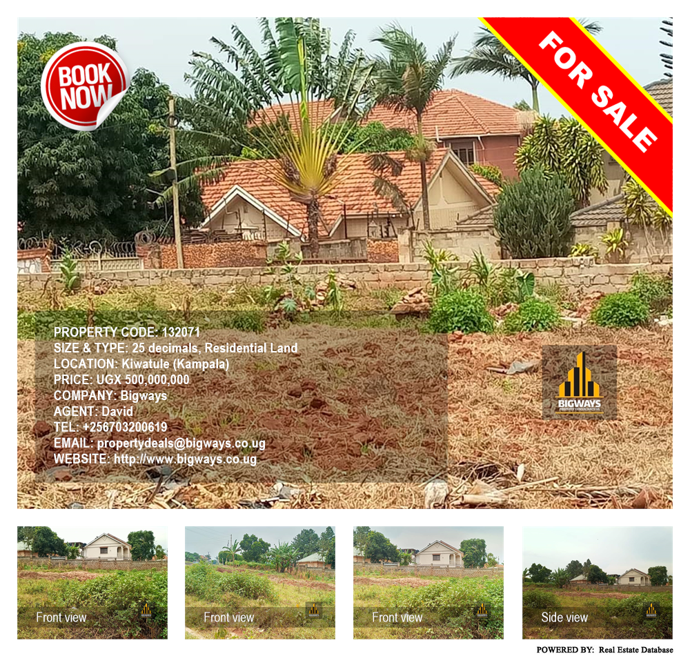 Residential Land  for sale in Kiwaatule Kampala Uganda, code: 132071