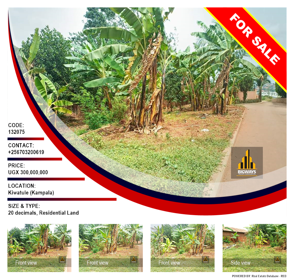 Residential Land  for sale in Kiwaatule Kampala Uganda, code: 132075