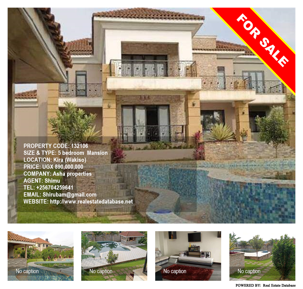 5 bedroom Mansion  for sale in Kira Wakiso Uganda, code: 132106