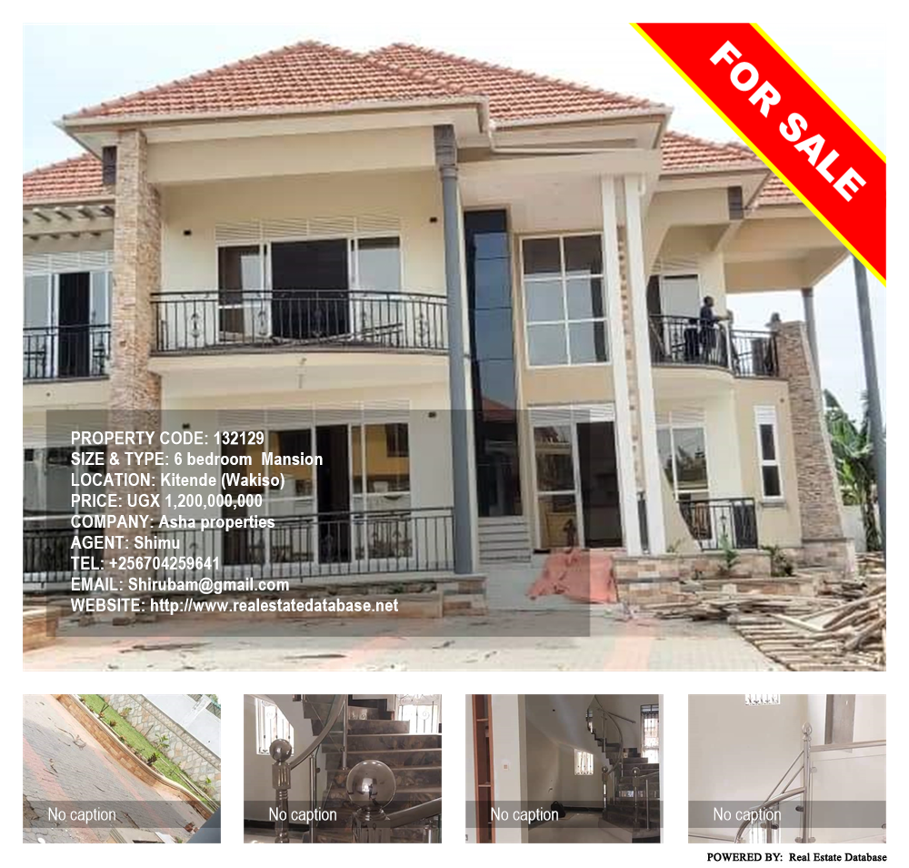 6 bedroom Mansion  for sale in Kitende Wakiso Uganda, code: 132129