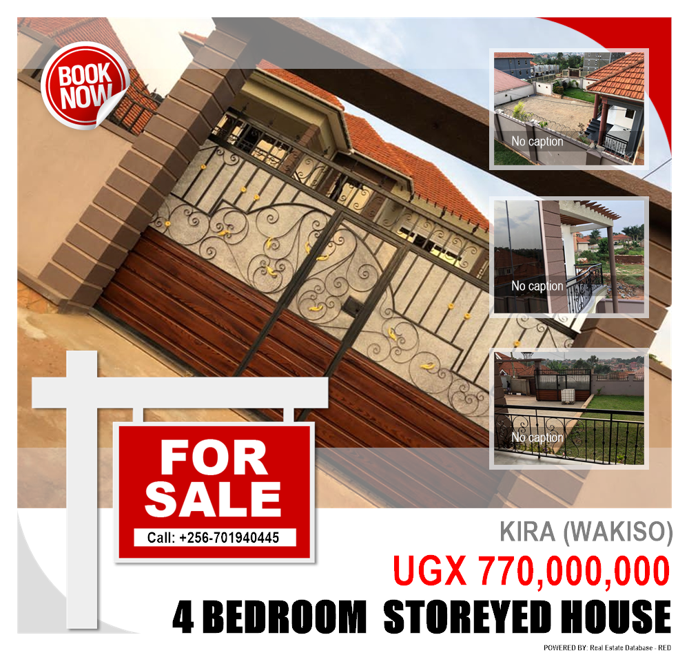 4 bedroom Storeyed house  for sale in Kira Wakiso Uganda, code: 132203