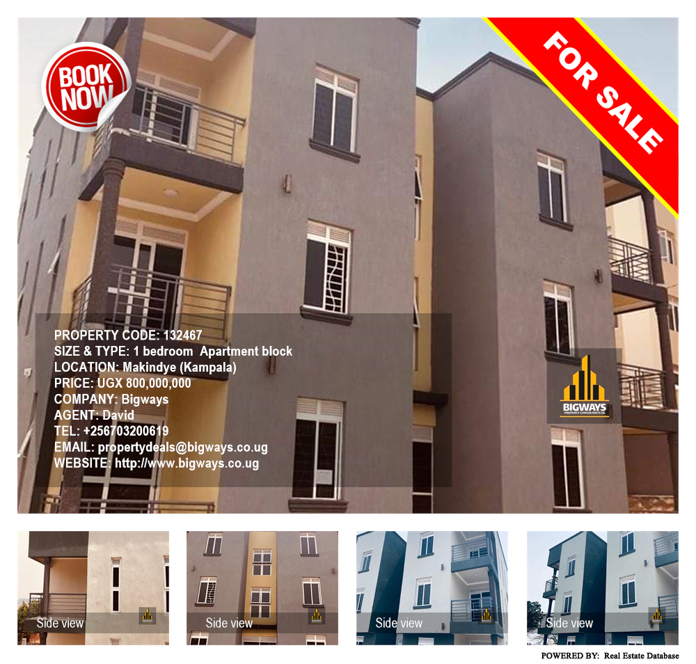 1 bedroom Apartment block  for sale in Makindye Kampala Uganda, code: 132467