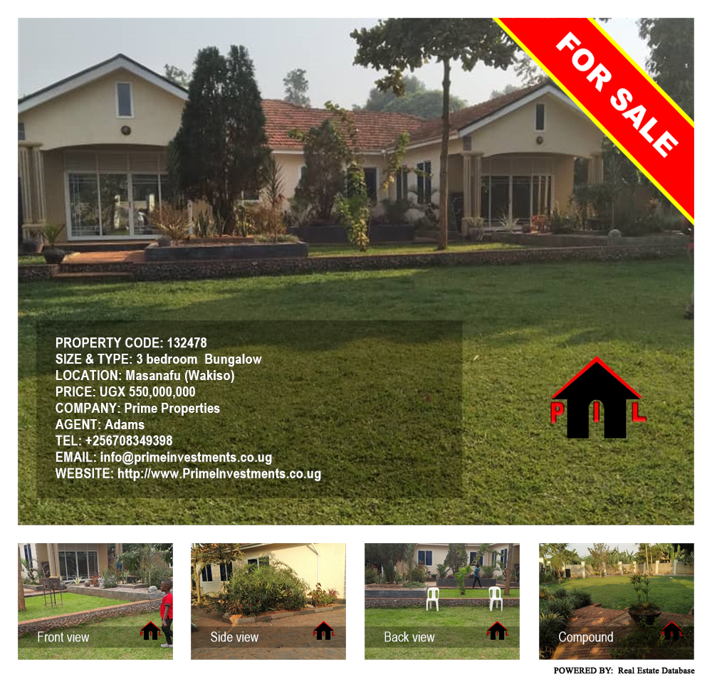 3 bedroom Bungalow  for sale in Masanafu Wakiso Uganda, code: 132478