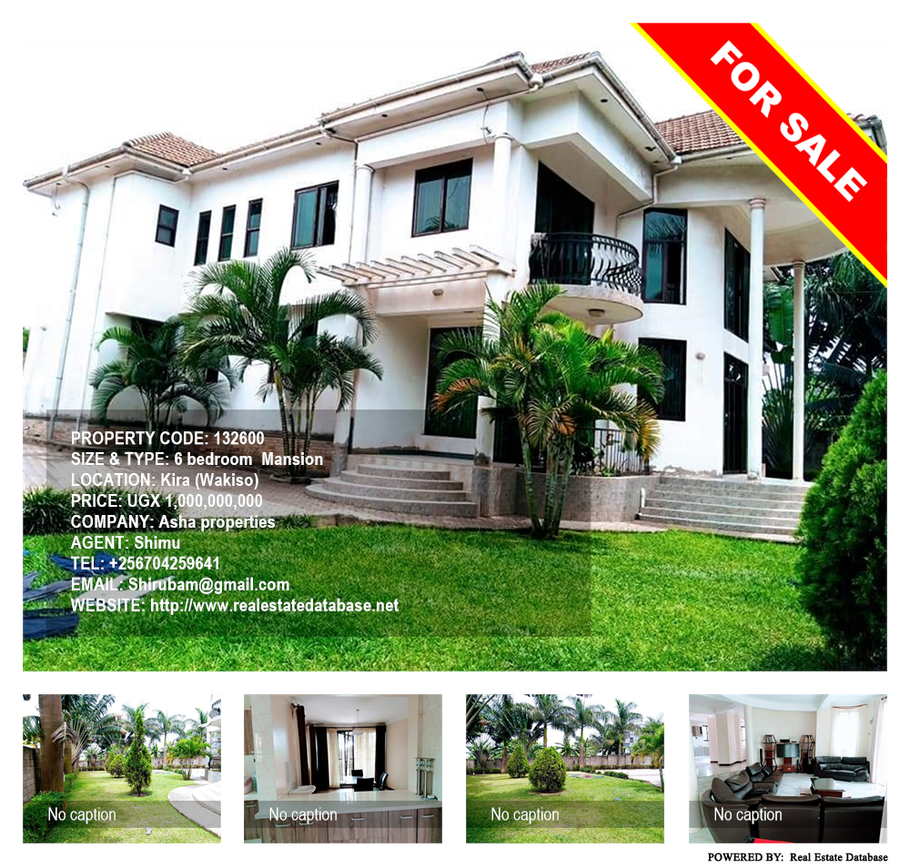 6 bedroom Mansion  for sale in Kira Wakiso Uganda, code: 132600
